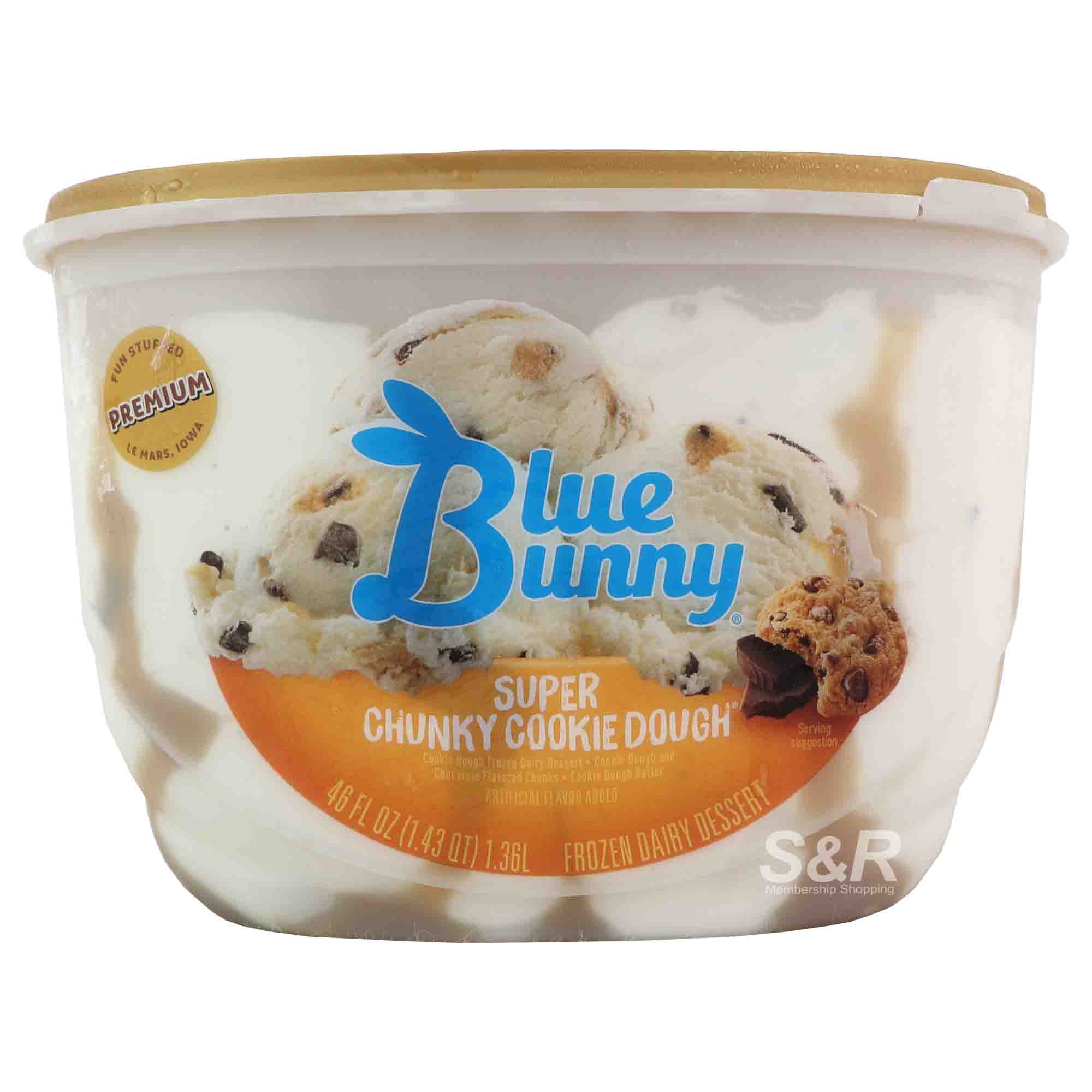 Blue Bunny Super Chunky Cookie Dough Frozen Dairy Dessert 1.36L Blue Bunny Super Chunky Cookie Dough Frozen Dairy Dessert 1.36L